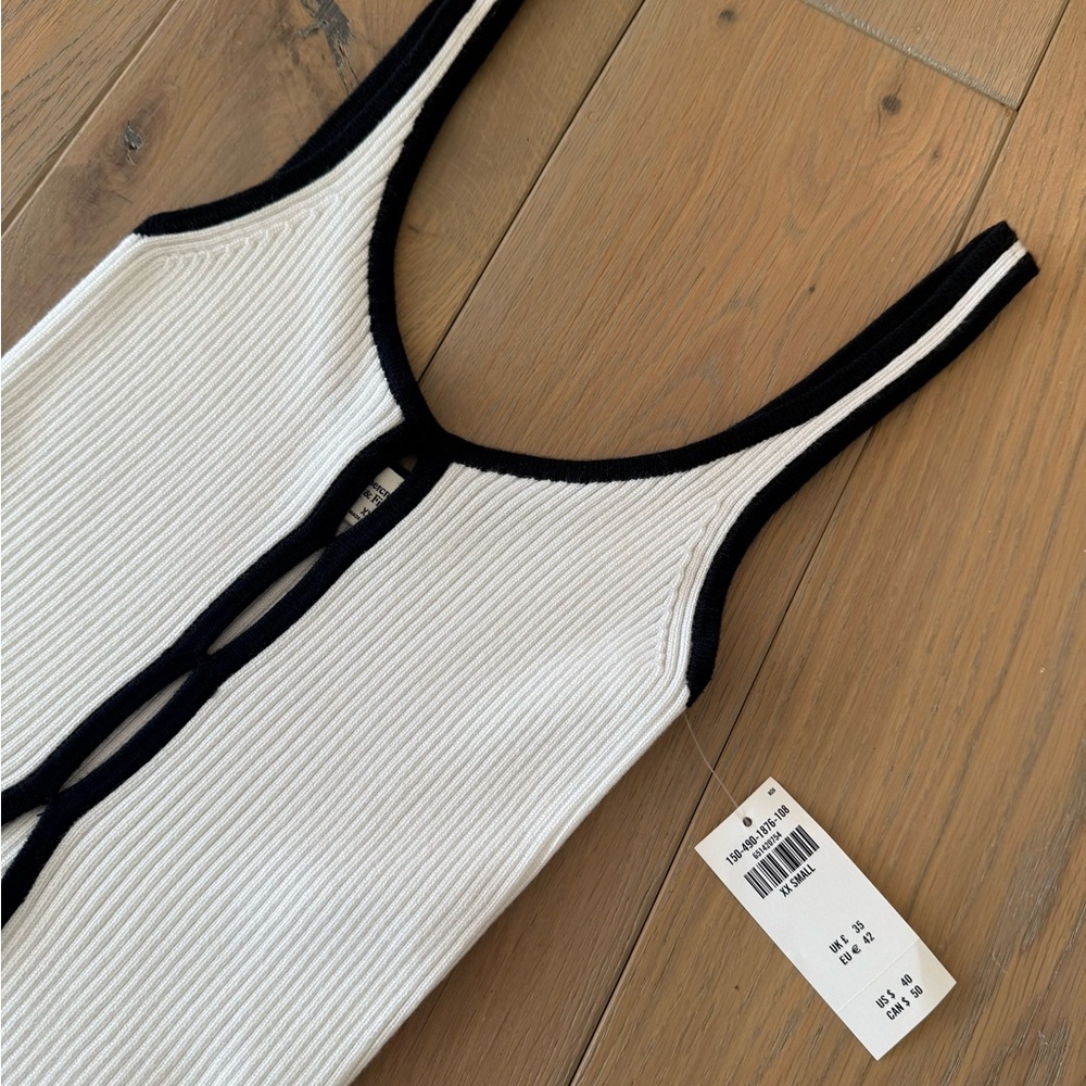 Abercrombie & Fitch White and Black Camisole